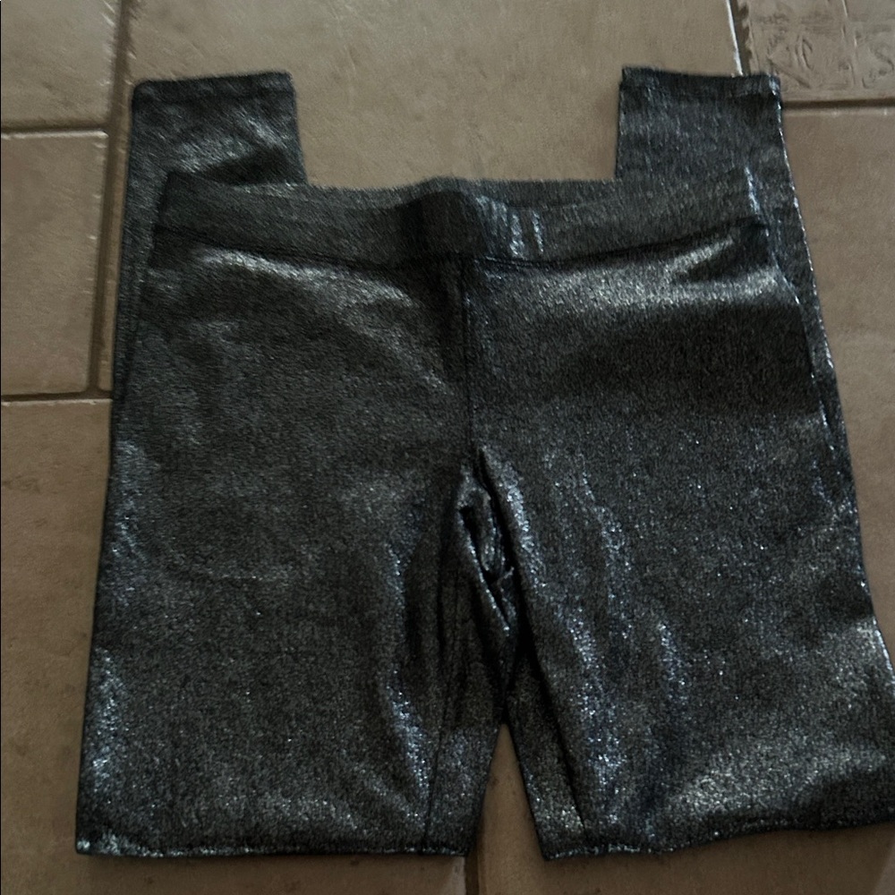 Express Metallic Black Leggings